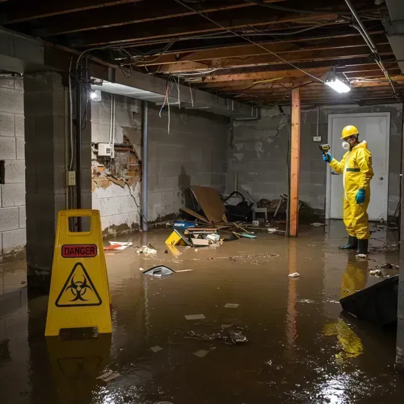 Flooded Basement Electrical Hazard in Islamorada, FL Property